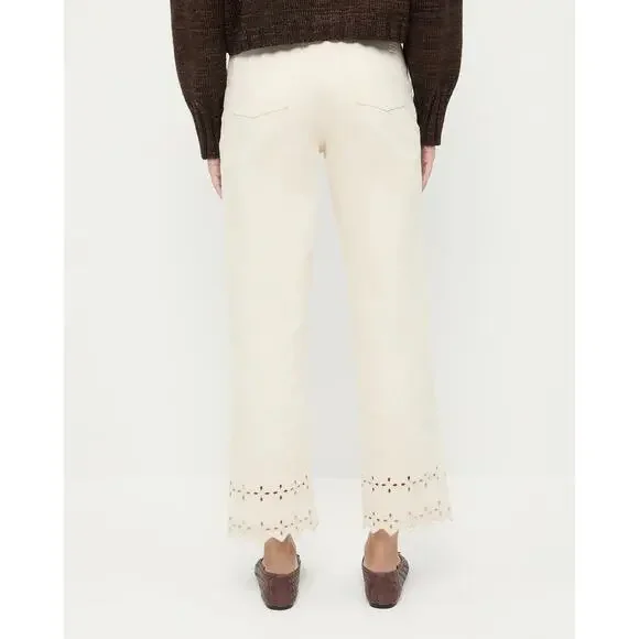 Loeffler Randall Demi Embroidered Pant Natural - Picture 3 of 9